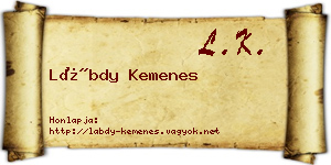 Lábdy Kemenes névjegykártya