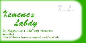 kemenes labdy business card